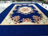 Tapis d'accueil en laine tissé à la main avec logo imprimable pour hôtel, auditorium, salles de réunion, motif de la série chinoise, modèle LY020