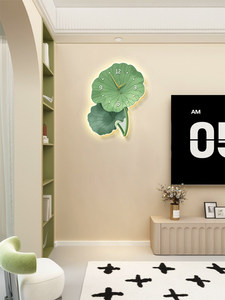 <span class=keywords><strong>Horloge</strong></span> murale créative électrique en MDF, style crème, avec motifs floraux et dessins animés, éclairée par LED, pour salon et <span class=keywords><strong>fond</strong></span> de télévision - Product Image 2