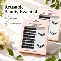 En gros, Clusters de cils volumineux pré-mappés pour extensions de cils DIY, Marque privée professionnelle