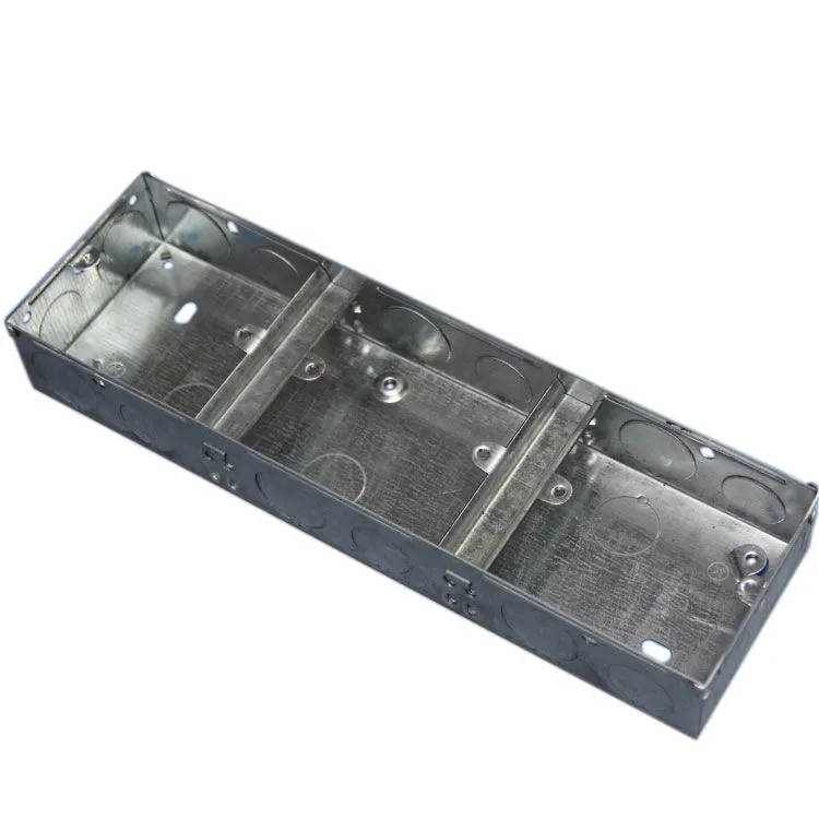 Electrical terminal Metal Junction Box 3x3 Back Box Galvanized Steel Sheet IP65 16/25/35/47mm 0.5-1.2mm 3*3/3*6mm CN manufacture