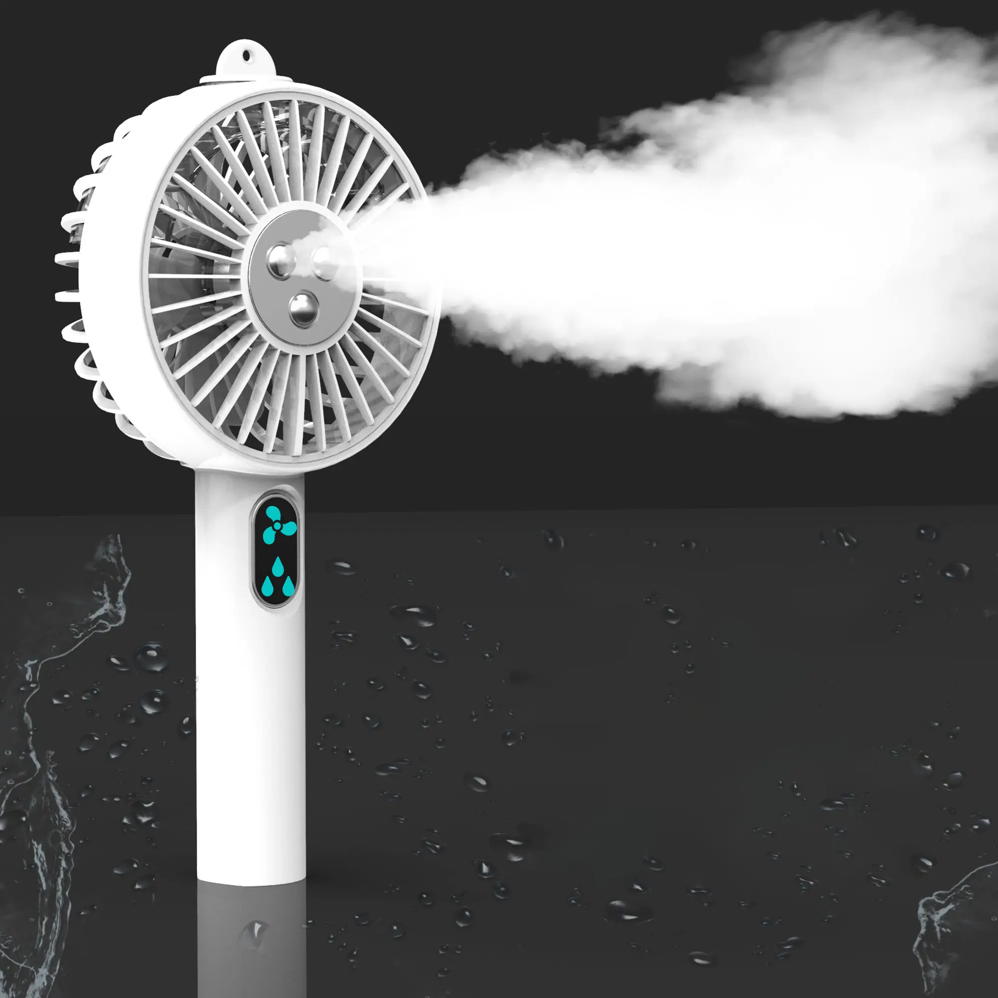 2023 New Trending Manufacturers Spray Hydrating Fan Handheld USB Charging Desktop Convenient Mini Fan Water Mist Hand Fan Stand