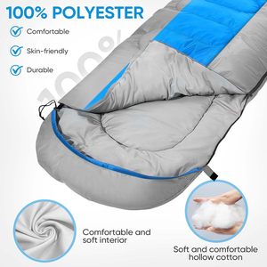 Saco de Dormir Impermeable para Exteriores de Alta Calidad 190T, Saco de Dormir para Camping, Cómodo, Ligero y Portátil - Product Image 2