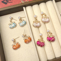 Nouvelles boucles d'oreilles en brocart Song de style chinois, ornées de tungstène, tendance nationale, style antique pour femmes, pour Cheongsam