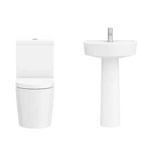 Inodoros y lavabo de bidé compactos modernos personalizados con estructura de dos piezas de trampa P para baño moderno - Product Image 5