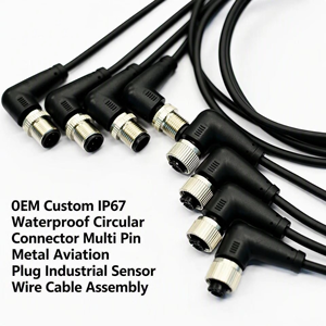 Connecteurs M5 M8 M9 M12 M16 M23 7/8 – Connecteur Métallique Étanche IP67 4-17 Broches Mâle/Femelle – Prise Aviation pour Câble de Capteur - Product Image 1