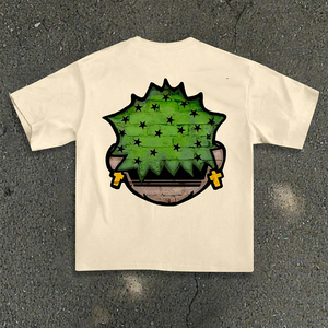 Impresión DTF a la moda informal para hombre, camiseta de manga corta con diseño de hombre peludo verde, Camiseta de cuello redondo adecuada para todo el uso - Product Image 2