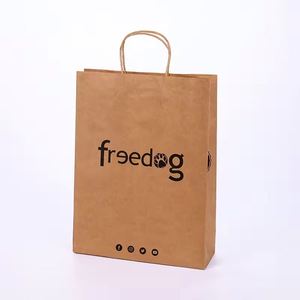 Factory Price Recyclable Brown Kraft Paper Ziplock Bags with Custom Private Logo for Supermarket Use Food Gift Tote Shopping - Product Image 2