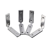 Support d'angle fixe en acier en forme de L à 90 degrés, connecteur en plaque de zinc, support pour panneau de bois, poignée de profil, armoires, cuisine, maison, bureau