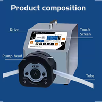 Machine de remplissage liquide de pompe péristaltique de l'acier inoxydable 304 intelligente professionnelle d'écran tactile de Ditron IP31