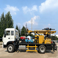 Foreuse hydraulique diesel montée sur camion pour puits d'eau, avec capacité de forage jusqu'à 300 m de profondeur, mobilité portable