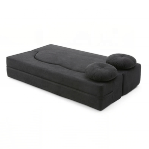 <span class=keywords><strong>Canapé</strong></span>-<span class=keywords><strong>lit</strong></span> d'angle compact pour salon, revêtement en velours, <span class=keywords><strong>matelas</strong></span> en mousse à mémoire de forme convertible - Product Image 2