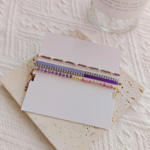 Unionen 2282, pulsera tejida de estilo clásico para mujer, moda, Perla Natural, cristal, cuentas de arroz, traje superpuesto principalmente de aniversario - Product Image 2