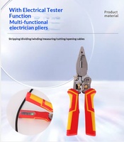 Herramienta Multifuncional 9 en 1 para Pelar Cables de Acero, Comprobar Voltaje y Crimpar, Segura contra Descargas Electrostáticas, Grado Industrial/DIY, Sistema Métrico, OEM/ODM