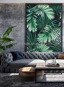 ภาพจิตรกรรมฝาผนังโมเสกแก้วลายต้นไม้สีเขียวสำหรับโรงแรมวิลล่าสระว่ายน้ำคุณภาพสูงตกแต่งผนังและพื้น - Product Image 4