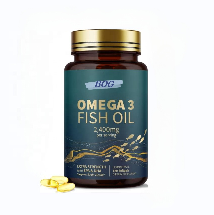 OEM/ODM 1000 มก. น้ํามันปลาโอเมก้า 3 แคปซูลซอฟเจลน้ํามันปลา Omega 3 ลุกง่ายรสมะนาว