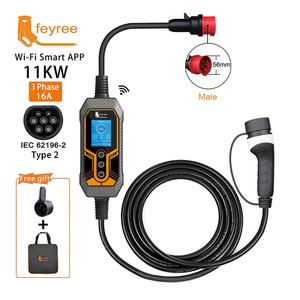 For 264V WIFI APP Electric Vehicle Charging Station Type2 11kw Portable Ev <b>Charger</b> New Home Use AC - Product Image 3