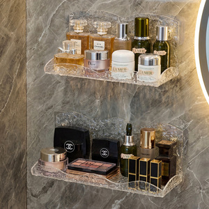 <b>Acrylic</b> Wall Mounted Storage Rack Rectangular Durable Bathroom Living Room Entryway Bedroom Shelf - Product Image 1
