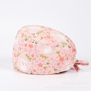 Casquette chirurgicale unisexe en tissu sergé imprimé pour chirurgie buccale, salle d'opération, casquette de médecin, turban, en pur coton respirant - Product Image 6