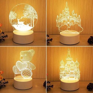 Lampe de chevet LED 3D <span class=keywords><strong>créative</strong></span> personnalisée en acrylique de haute qualité avec base en bois pour une <span class=keywords><strong>ambiance</strong></span> unique - Product Image 2