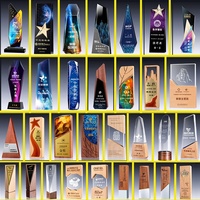 Vente en gros, Plaque de cristal vierge, Logo personnalisé, trophée en verre, trophée de prix en cristal