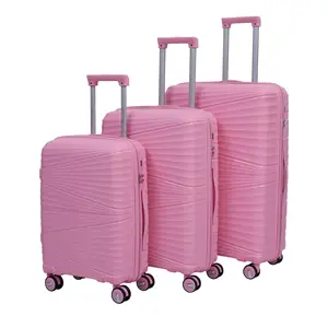 20/24/28 Inch High-end PP Luggage Sets Trolley Suitcase Unisex Hard Shell Spinner 4 Wheels Luxury Travel Trolley Bag Set