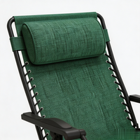 Fauteuil de relaxation de luxe surdimensionné et robuste à gravité zéro, avec structure en acier inoxydable, portable, respirant et pliable, pour hôtels et villas