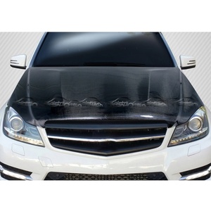 ฝาครอบเครื่องยนต์คาร์บอนไฟเบอร์สำหรับ Mercedes Benz C Class W204 C200 C300 C63 ชุดแต่ง - Product Image 1