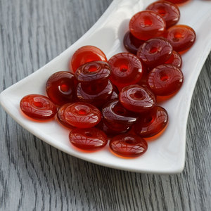 Natural Red Agate <b>Safety</b> Buckle Sweater <b>Chain</b> Pendant 15mm Engraved Unisex Jewelry Gift - Product Image 1