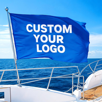 Drapeaux nationaux personnalisés C&S 100% polyester 3x5 pieds, impression numérique couleur intégrale, design de logo personnalisé, mât en bois
