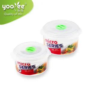Recipientes transparentes de vácuo redondo eco-amigável pequeno recipiente de plástico caixas de armazenamento e recipientes de alimentos contato seguro