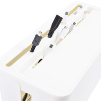 Organisateur de câbles multifonctionnel pour bureau, boîte de rangement de câbles en plastique grande capacité, anti-poussière, pour la maison et le bureau