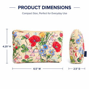 Bolsa de <span class=keywords><strong>Maquillaje</strong></span> Acolchada Floral Personalizada, Bolsa de Cosméticos de Viaje para Mujer, Organizador de Artículos de Aseo con Estampado - Product Image 2