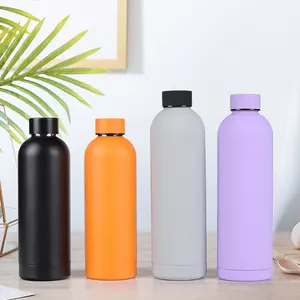 Precio de fábrica, venta al por mayor, botella de agua escolar de 500ml, botella de agua de boca de acero inoxidable 304 pequeña personalizada de alta calidad