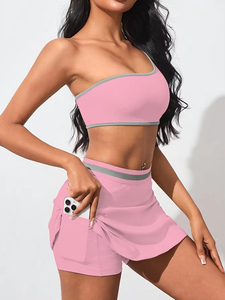 Conjuntos Deportivos Personalizados con Logotipo para Mujer, Vestido de Tenis, Conjunto de Dos Piezas, Ropa, Conjuntos de Yoga de Cintura Alta - Product Image 2