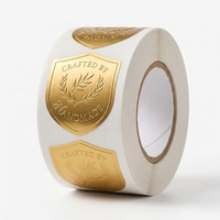 Autocollant argenté personnalisé en papier couché de qualité supérieure avec logo gaufré pour les enveloppes d'invitation de mariage et les cartes de vœux
