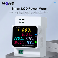 Meter Digital Multifungsi WiFi Satu Fasa untuk Rel DIN, Monitor Tegangan, Arus, Daya, dan Frekuensi dengan Arus Maksimum 100A