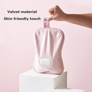 High Quality Custom Rechargeable Hot Water <b>Bottle</b> Double-sided Velvet Fabric Electric Hot Water Bag - Product Image 5