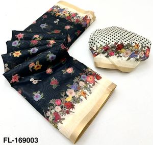 ผ้าฝ้าย Mul เนื้อนุ่มมาใหม่พร้อมตัวถังและดีไซน์เนอร์พิมพ์ขอบและซาริ - Product Image 1