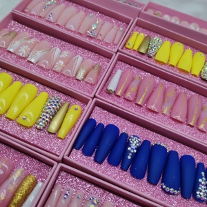 ศุลกากรเด็กเล็บปลอมสาวน้อยน่ารักกดบนเล็บสําหรับวันเกิดสําหรับเด็กผู้หญิงขายส่งกดบนเล็บ - Product Image 2