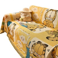 Cartoon Fat Cat Sechsfarbiger Sofabezug Niedlicher Stoff Herbst Winter Einteiliger Ganzjahres-Universal-Sofakissenbezug