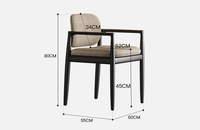 Fauteuil en chêne sur mesure, chaise longue moderne en bois massif, siège de bureau rembourré en tissu, style nordique, pour hôtel écologique