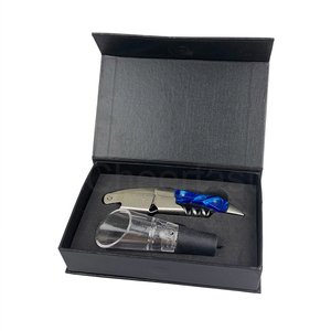 Bonito Set de Regalo de Sacacorchos de Acero Inoxidable para Camareros, Sacacorchos de Resina Azul Zafiro, Abridor de Botellas de Vino - Product Image 5