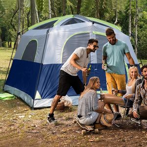 <span class=keywords><strong>Tenda</strong></span> da Campeggio Familiare Grande Disponibile: <span class=keywords><strong>Tenda</strong></span> Portatile Impermeabile e Antivento a Doppio Strato per 6-8 Persone, Riparo per Esterni - Product Image 2