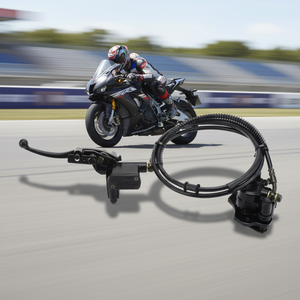 Tuyau de frein universel QDGY en acier tressé pour étrier fixe gauche, pour moto et véhicule électrique, modification de freinage - Product Image 2