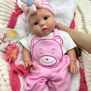 Artificial Full Body <b>Silicone</b> <b>Reborn</b> Baby <b>Doll</b> Open Mouth 46cm Chubby Platinum <b>Silicone</b> Toddler for Collectors - Product Image 4