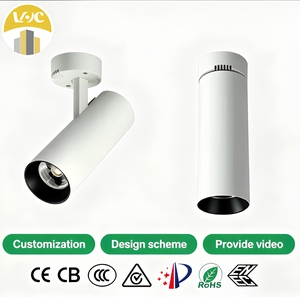 Modern 8W Cob LED Track Lights 220v Aluminum Ceiling & Surface Mounted <b>Spotlights</b> With Non-Perforated Base 220v Led Light - Product Image 1