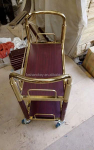 OKEY Hotel Ristorante Forniture di Metallo In Ottone Di Lusso Bevande Liquore <span class=keywords><strong>Carrello</strong></span> - Product Image 4