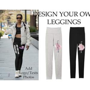 2025 Pantalones de mallas con foto Dt5710 impresos personalizados para mujer Agregue sus textos de logotipo - Product Image 3