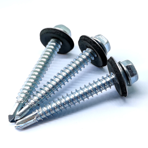 Tornillo Autorroscante <span class=keywords><strong>para</strong></span> Techos con Cabeza Hexagonal y Arandela, Acero Inoxidable con Acabado Óxido Negro, Estándar DIN, Anticorrosión, Marca CT - Product Image 1