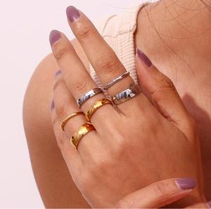 Minimalist 18k Gold Plated Jewelry Stainless Steel <b>Rings</b> Jewelry Women Basic Fashion Jewelry <b>Rings</b> - Product Image 3